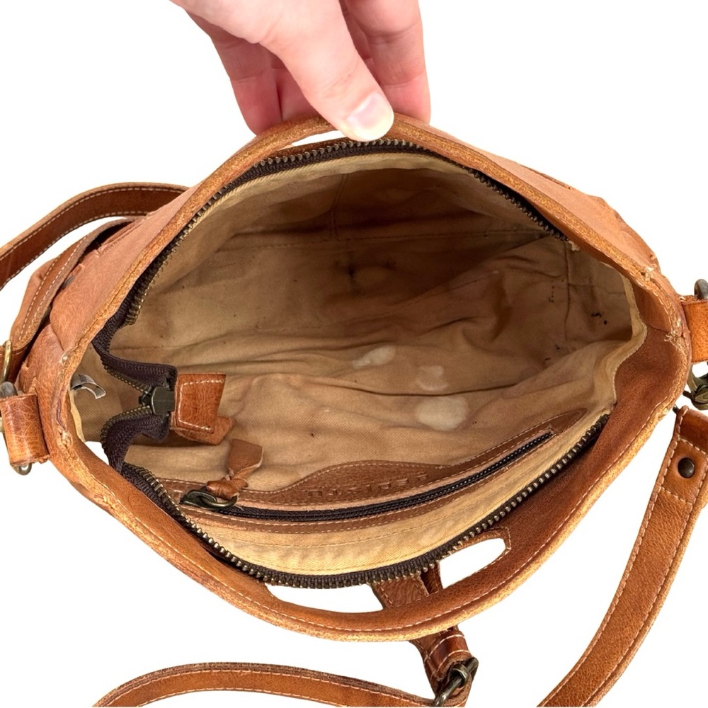 Bed Stu Orchid Woven Leather Versatile Crossbody Bag Tan Brown Leather - Picture 11 of 16